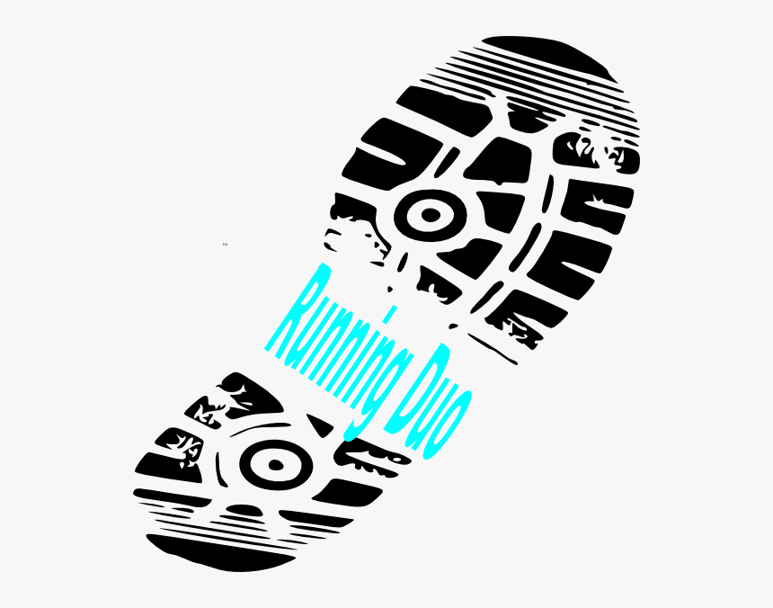 Running Shoe Print Running Duo Clip Art - Running Shoe Clipart Free, HD Png Download, Free Download