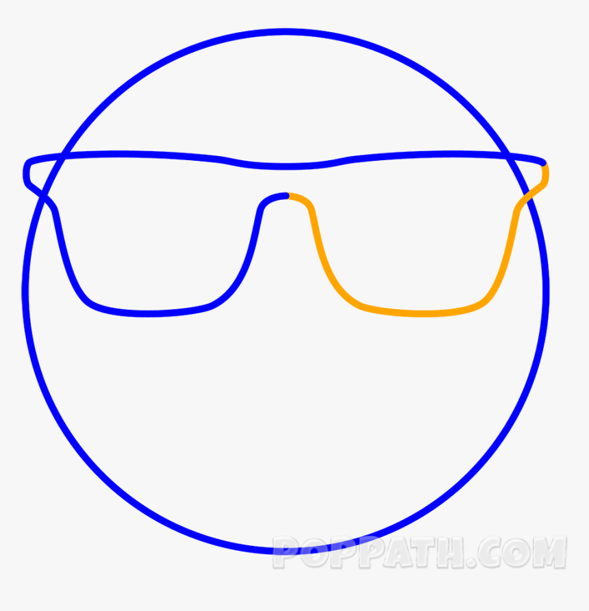 How To Draw A Sunglasses Emoji Pop - Drawing, HD Png Download, Free Download