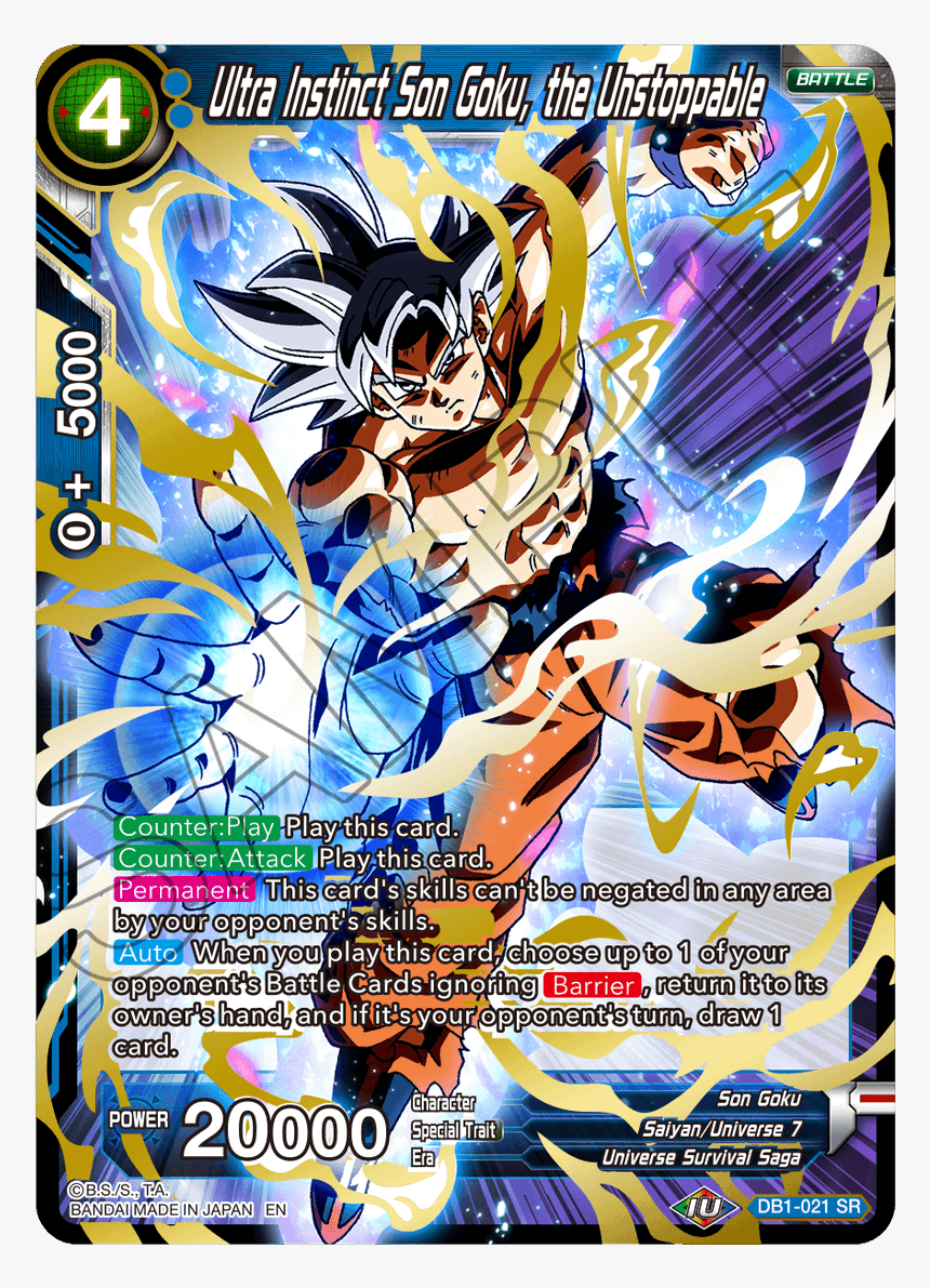 Ultra Instinct Son Goku The Unstoppable, HD Png Download, Free Download