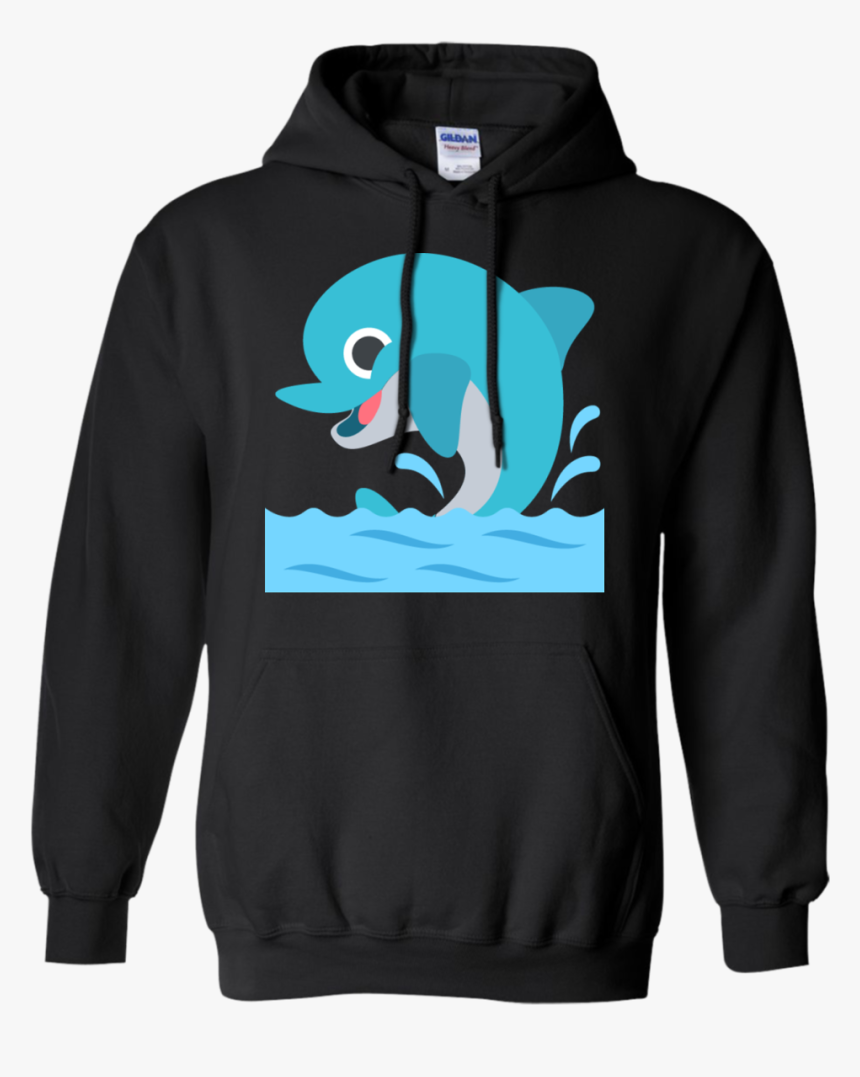 Dolphin Emoji Hoodie - T-shirt, HD Png Download - kindpng