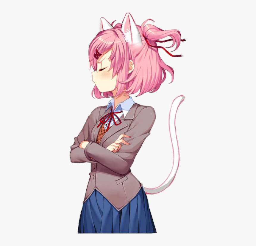 Doki Doki Literature Club Natsuki Neko, HD Png Download, Free Download