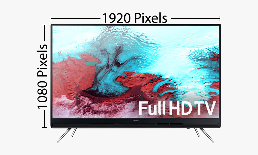 1080p Full High Definition Tv Measurements - Samsung Basic Led Tv, HD Png Download, Free Download