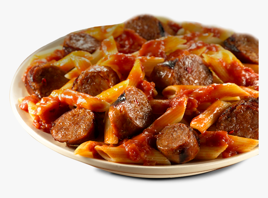 Sausage And Pasta Spaghetti - Food Meat Png, Transparent Png, Free Download