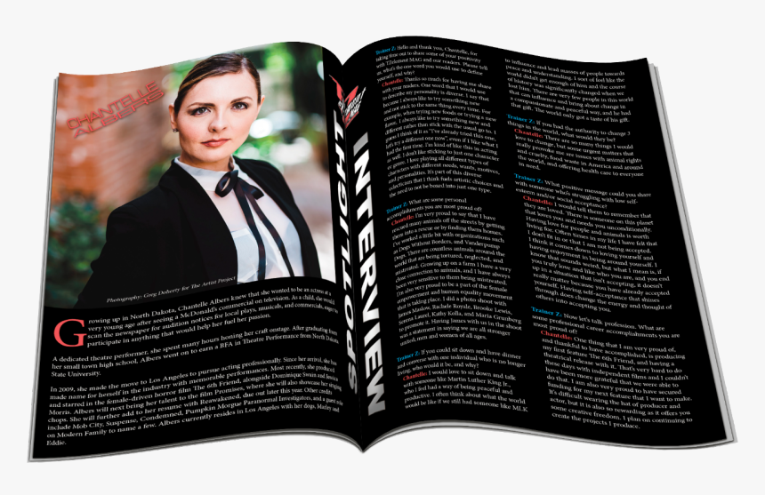 Chantelle Albers Spotlight Interview - Magazine, HD Png Download, Free Download