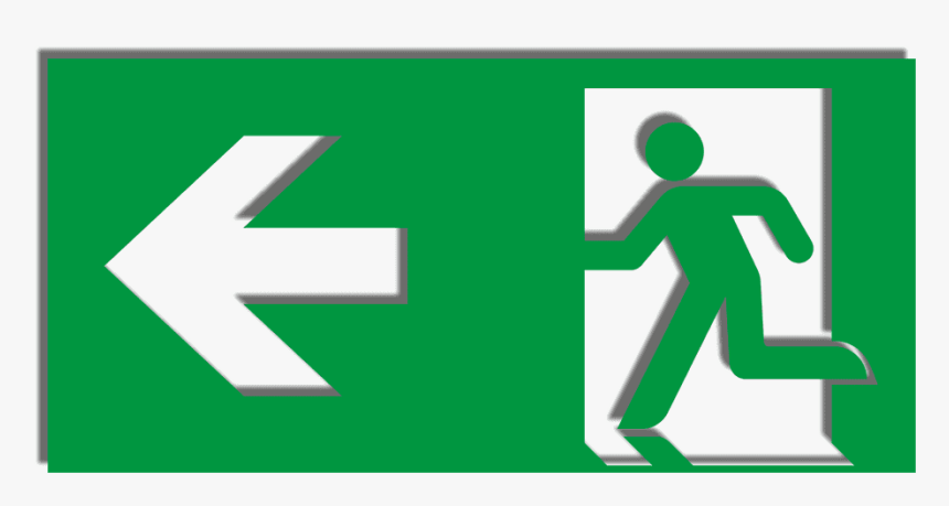 Aufkleber Mit Rettungszeichen Transparent Gr N Folie - Exit Pictogram 