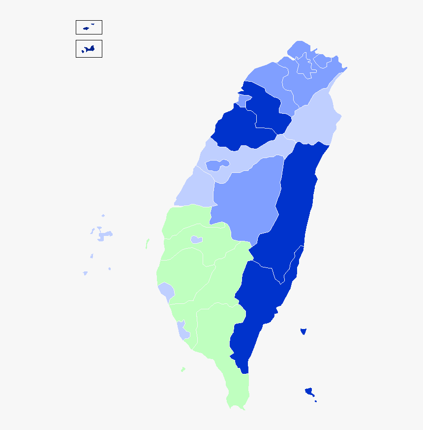 2008 Roc Presidential Election Result - Ethnic Map Of Taiwan, HD Png Download, Free Download