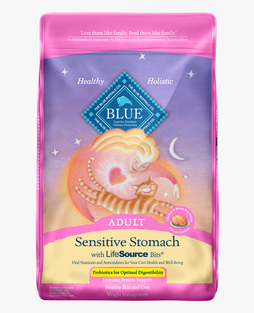 Blue Buffalo Sensitive Stomach Natural Chicken & Brown - Blue Buffalo Cat Food Sensitive, HD Png Download, Free Download