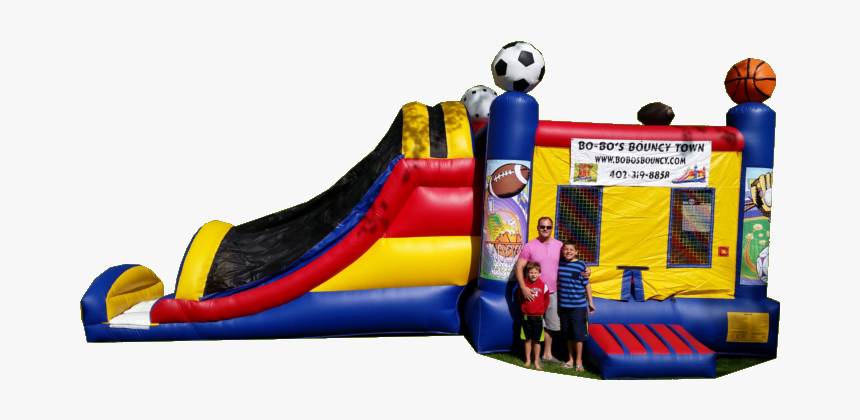 Sports Bounce House With A Slide - Inflatable, HD Png Download, Free Download