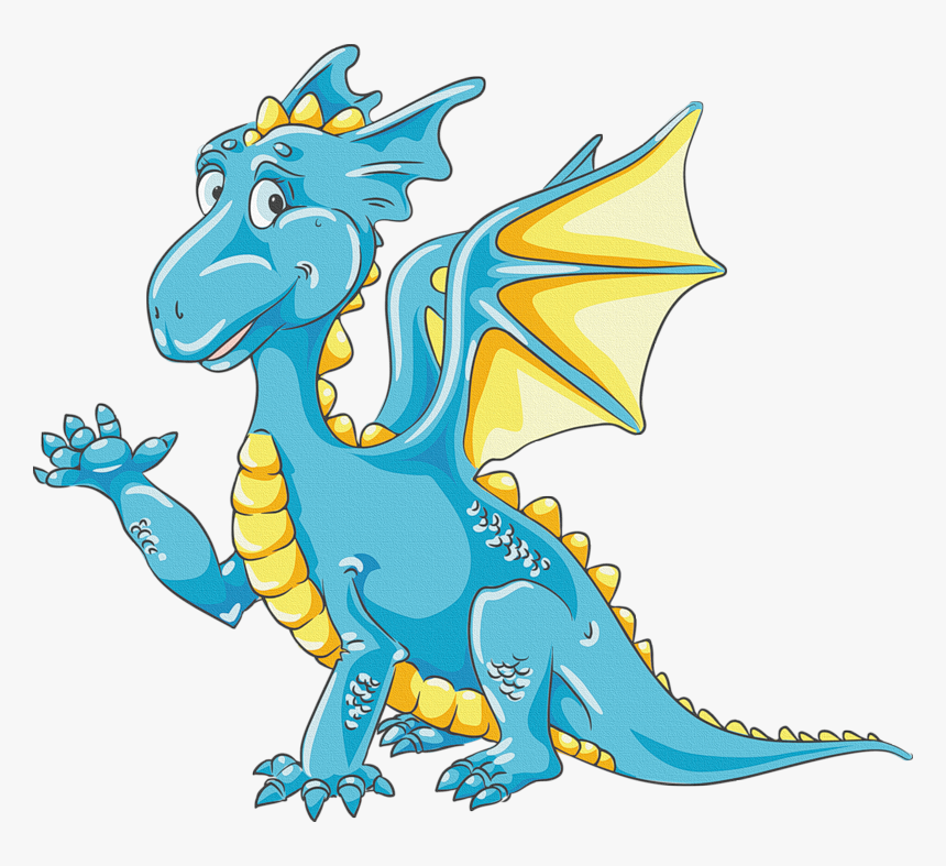 Ch B *✿* Castillos Y Dragones ✿ Butterfly Fairy, Dragon - Blue And Yellow Dragon, HD Png Download, Free Download