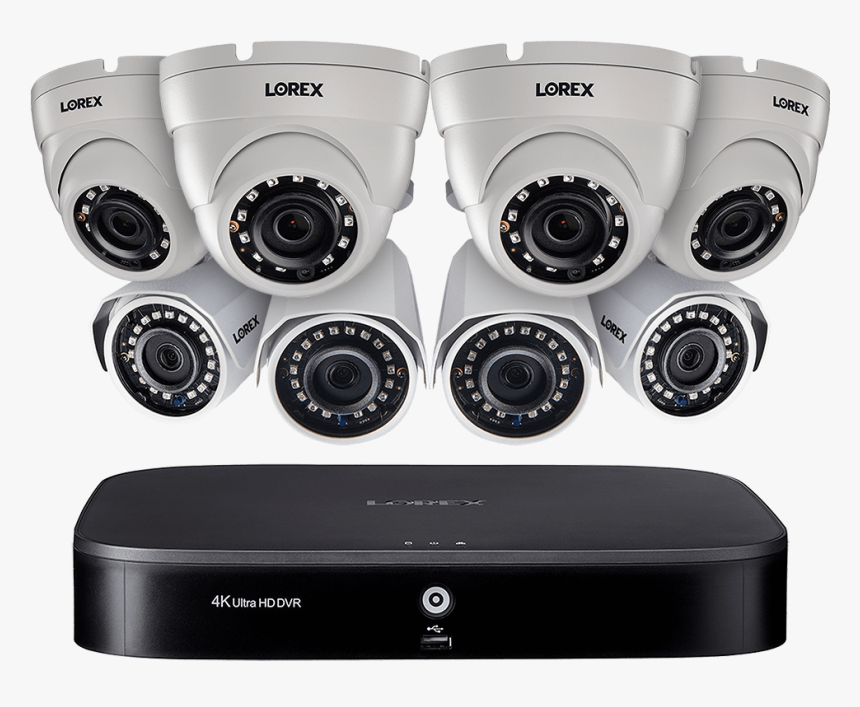 8-channel Security System With Eight 1080p Hd Outdoor - Closed-circuit Television, HD Png Download, Free Download