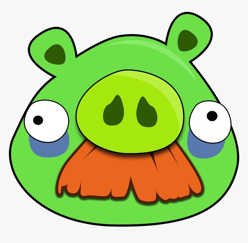 Angry Birds Pig Png Free Download - Angry Bird Cochon Moustache, Transparent Png, Free Download
