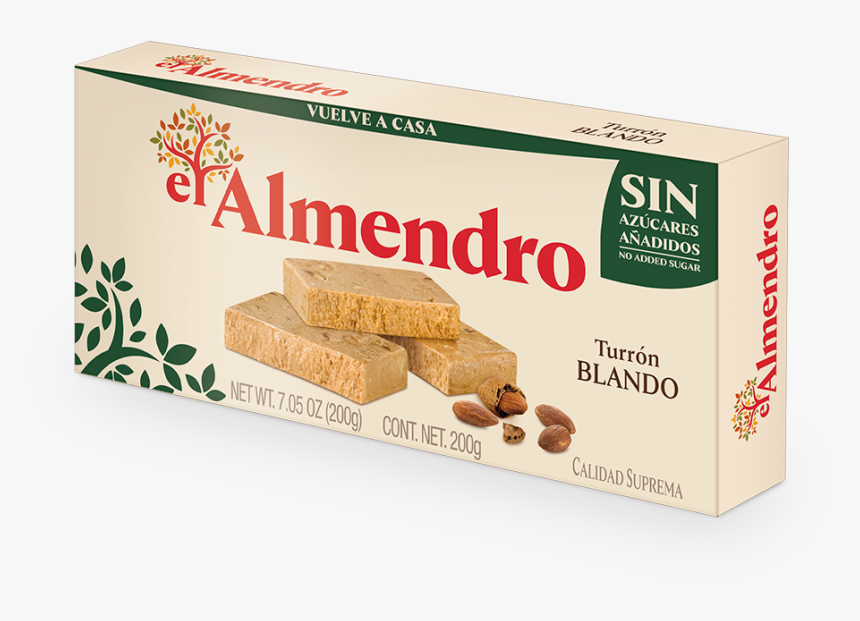 Turrón Blando Sin Azúcar - Almendro, HD Png Download, Free Download