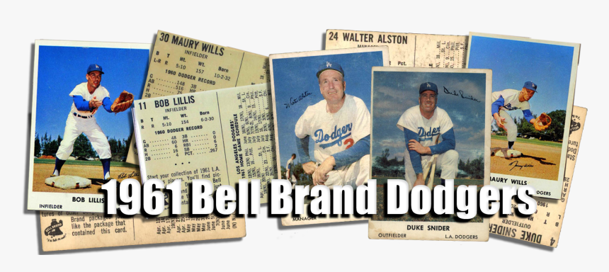 1961 Bell Brand Dodgers Baseball Cards - College Softball, HD Png Download, Free Download