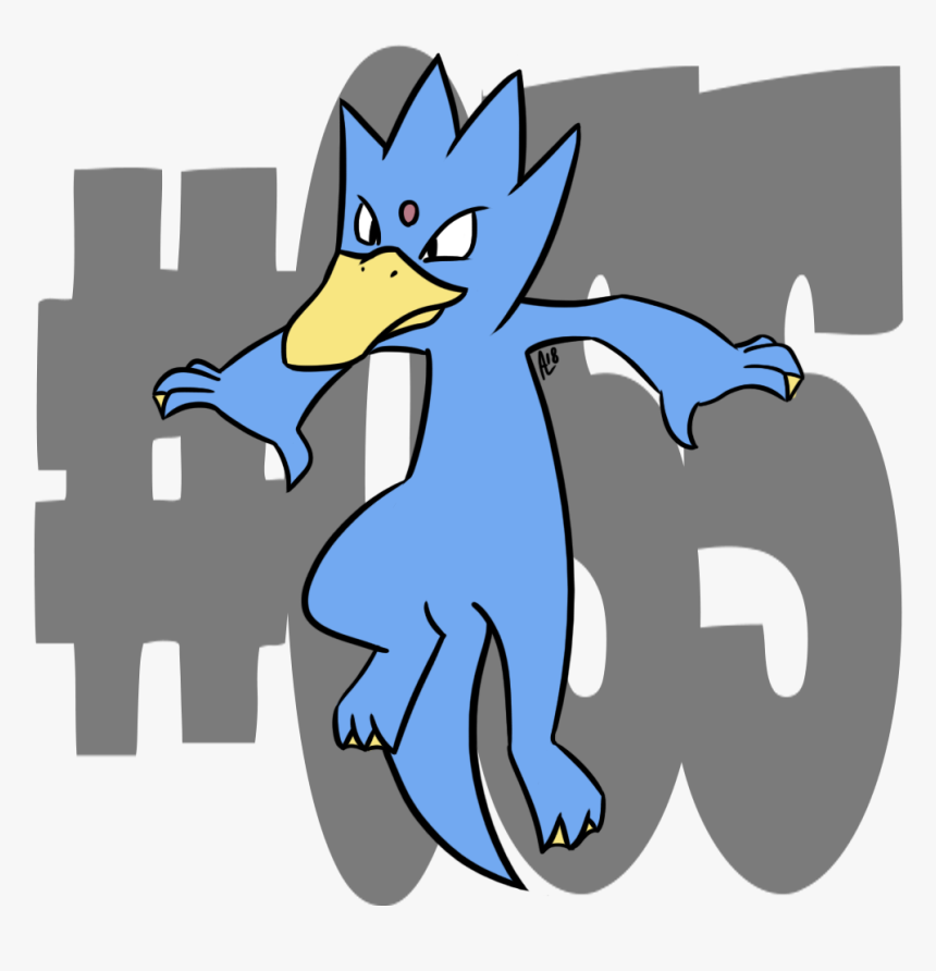 055 Golduck - Cartoon, HD Png Download, Free Download