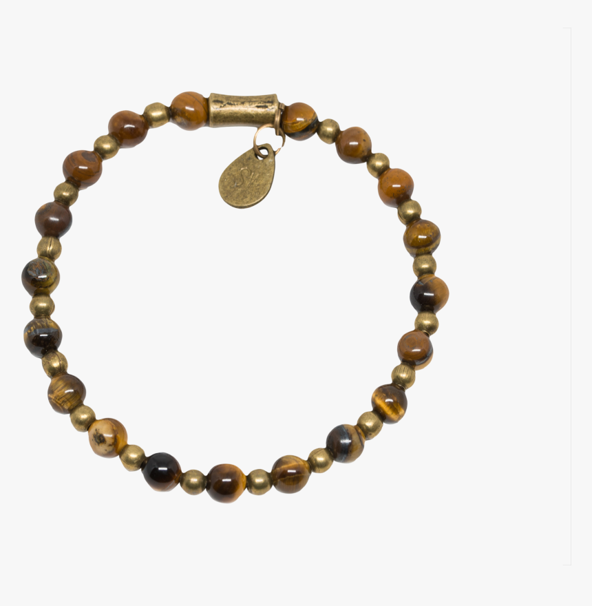 South African Tigers Eye And Ethiopian Brass With Hand-stamped - Pulseira Flores Semi Joia, HD Png Download, Free Download