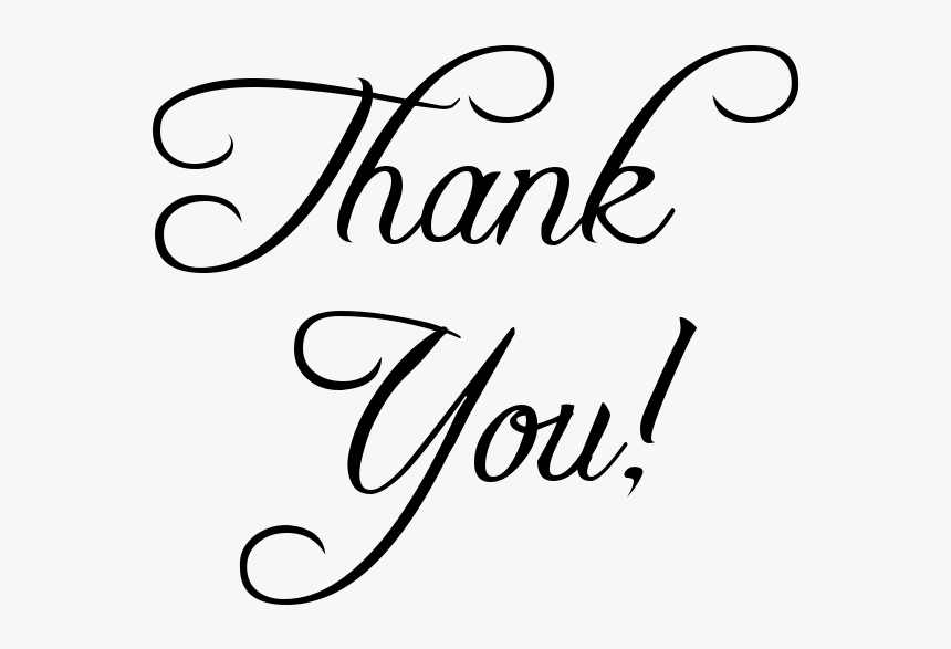 Thank You In Cursive Writing HD Png Download Kindpng