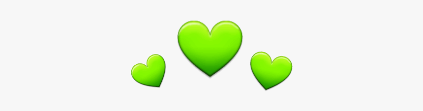 #green #heart #crown #simple #cute #love - Heart, HD Png Download, Free Download