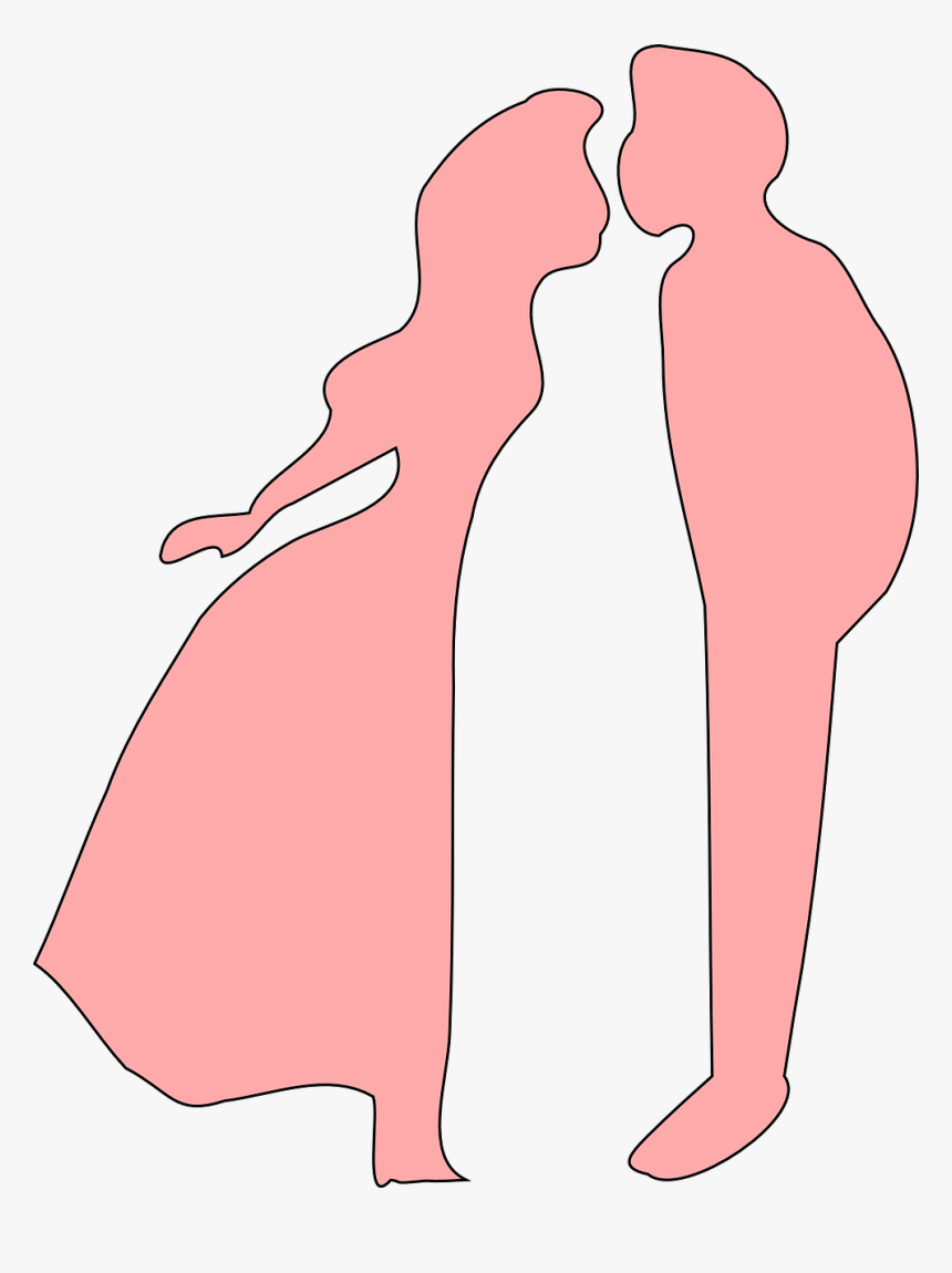 Couple Holding Hands Outline, HD Png Download, Free Download