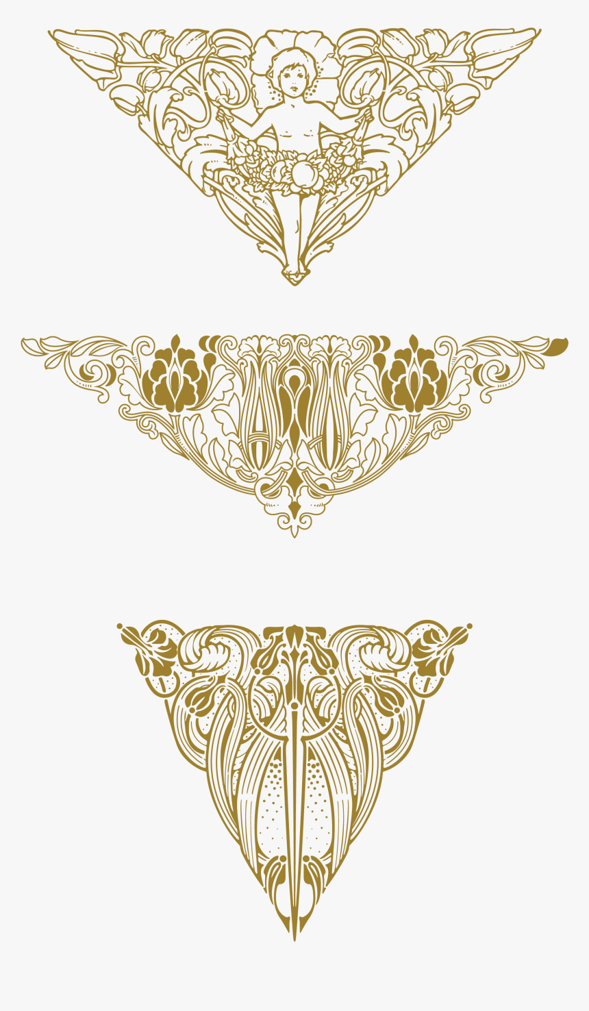 Transparent Art Deco Clipart - Art Nouveau Vector Png, Png Download, Free Download