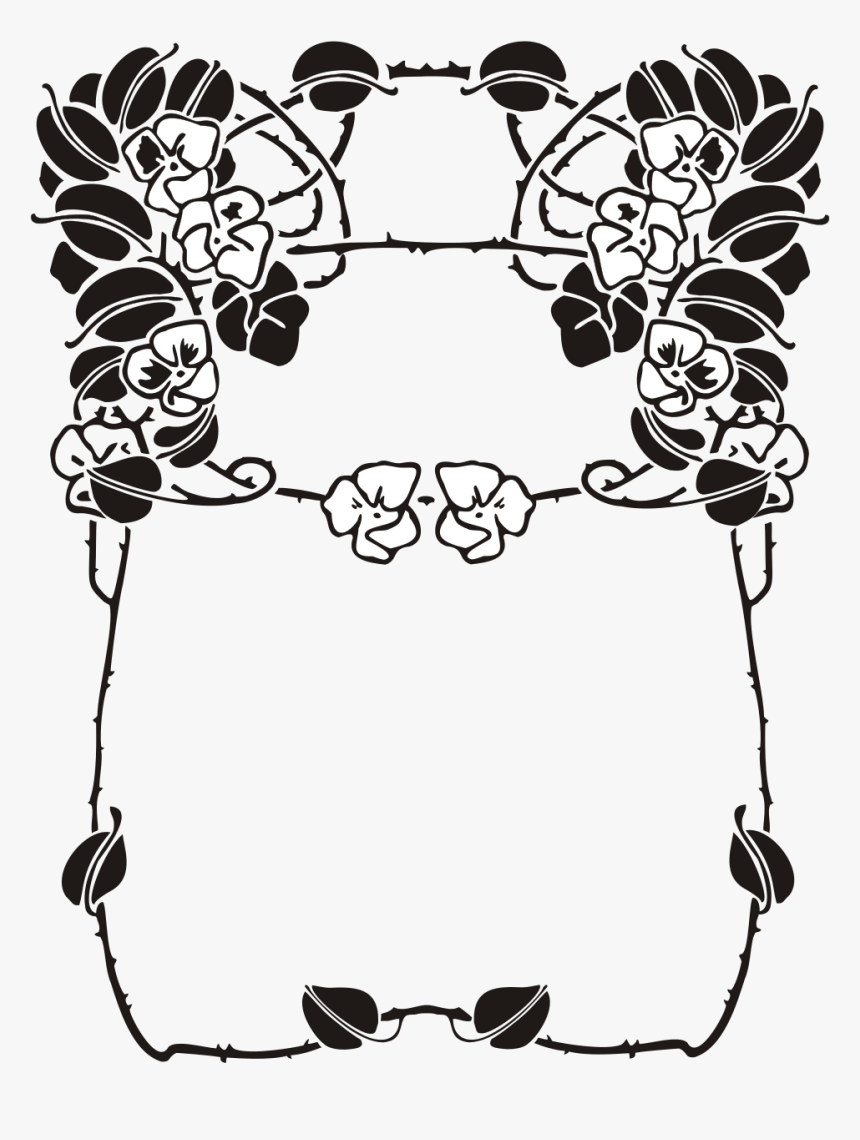 Jugend Art Nouveau Border , Png Download - Art Nouveau Border Png, Transparent Png, Free Download