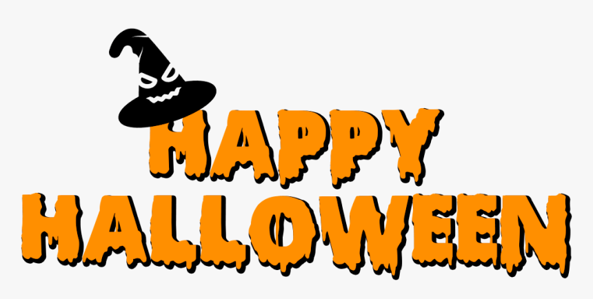 Happy Halloween Witch Hat - Graphic Design, HD Png Download, Free Download