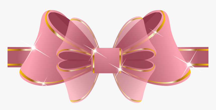 Beautiful Pink Ribbon Png Clipart Image - Transparent Background Pink Bow Png, Png Download, Free Download
