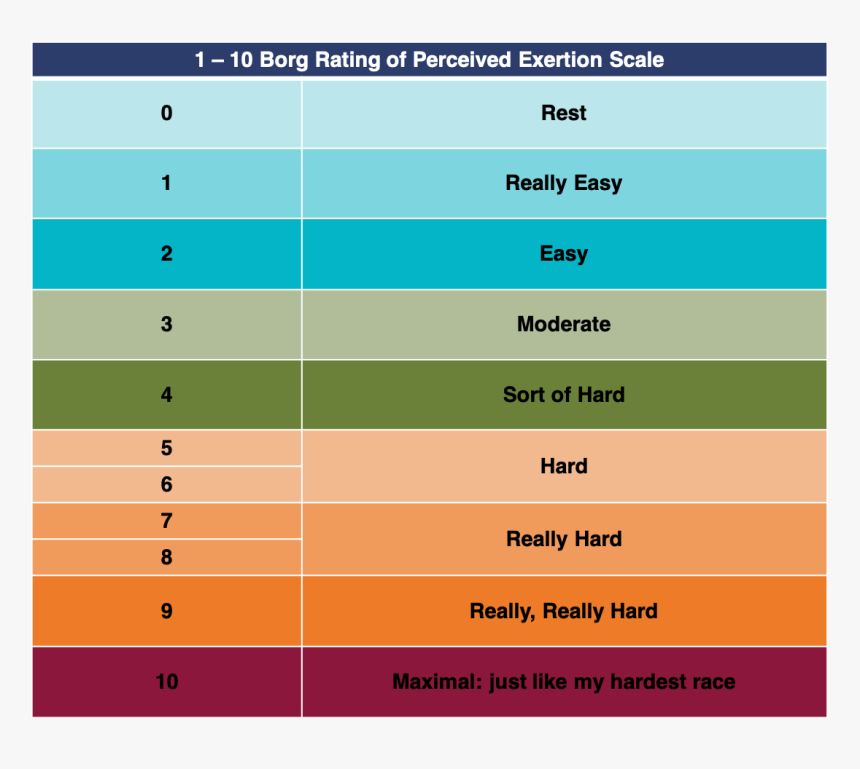 Borg Scale Of Exertion, HD Png Download - kindpng