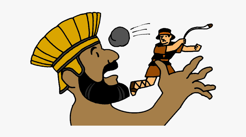 Cartoon David Killing Goliath, HD Png Download, Free Download