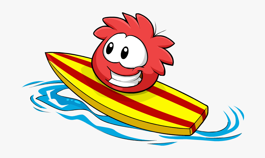 Red Puffle Catchin - Red Puffle Catchin Waves, HD Png Download, Free Download