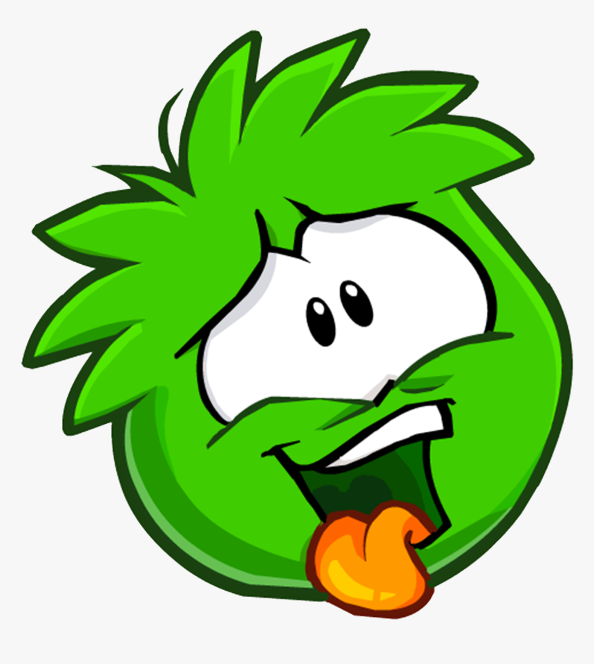 Green Color Club Penguin, HD Png Download - kindpng