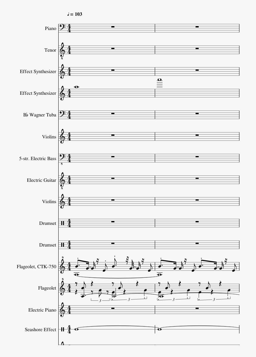 Tidal Tempest Past Music Sheet, HD Png Download, Free Download