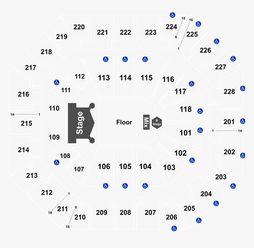 Ricoh Coliseum Seating Chart Wwe, HD Png Download, Free Download