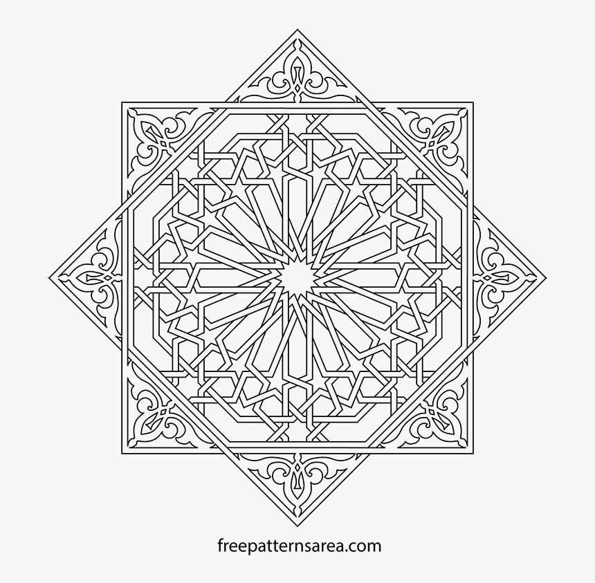 Drawing Islamic Art Patterns, HD Png Download, Free Download