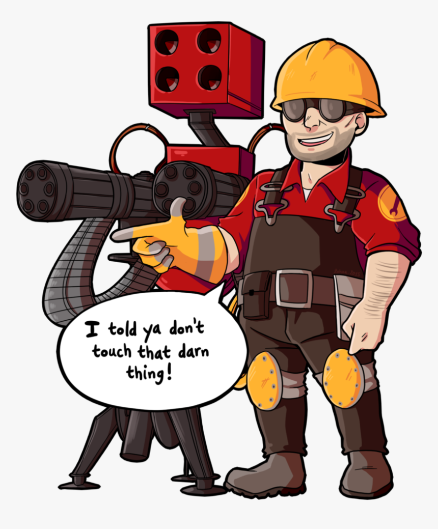 Engineer Clipart Engineer Job - Tf2 Engineer And Sentry, HD Png Download, Free Download