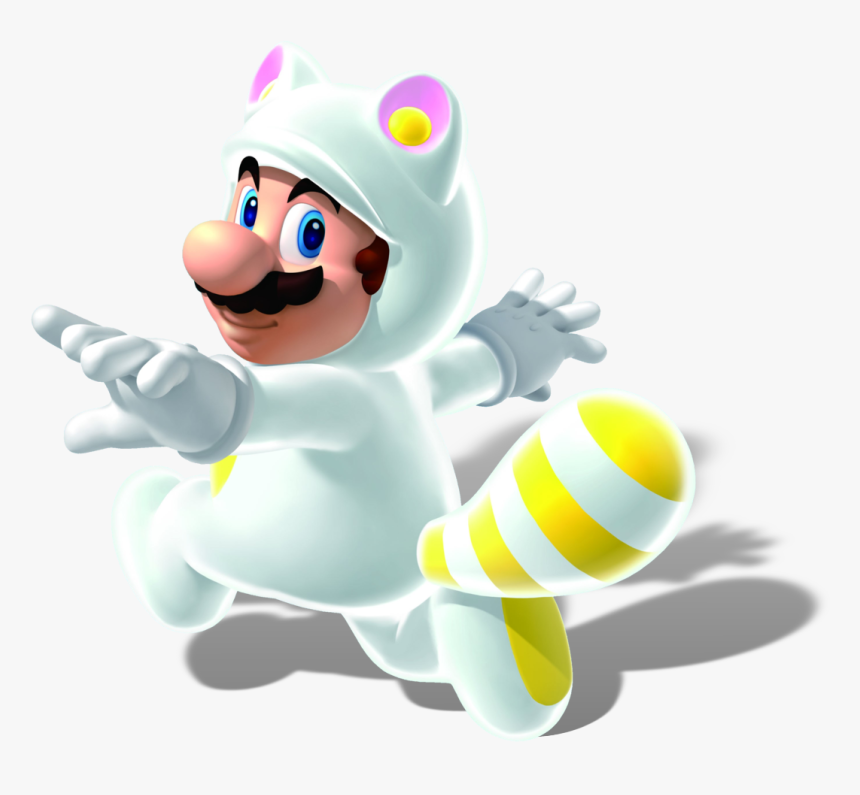 White Tanooki Mario, HD Png Download, Free Download