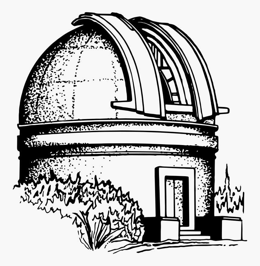 Observatory - Observatory Clipart Black And White, HD Png Download, Free Download