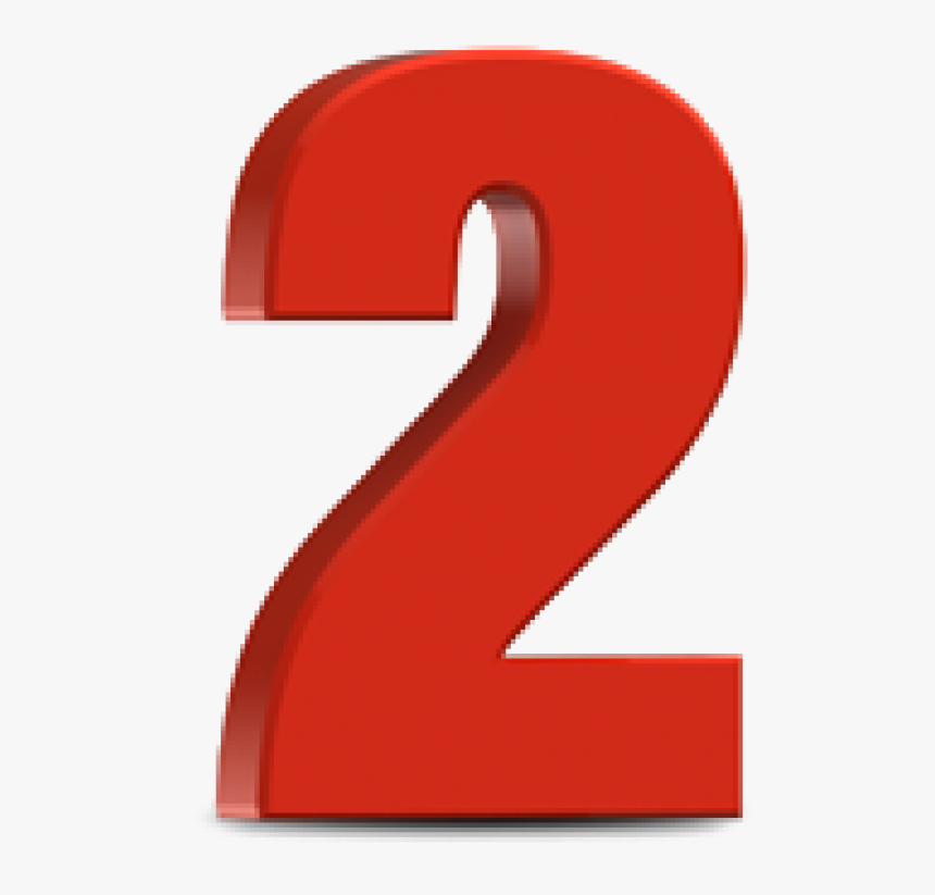 Number 2 Png Free Download - Red Number 2 Png, Transparent Png, Free Download