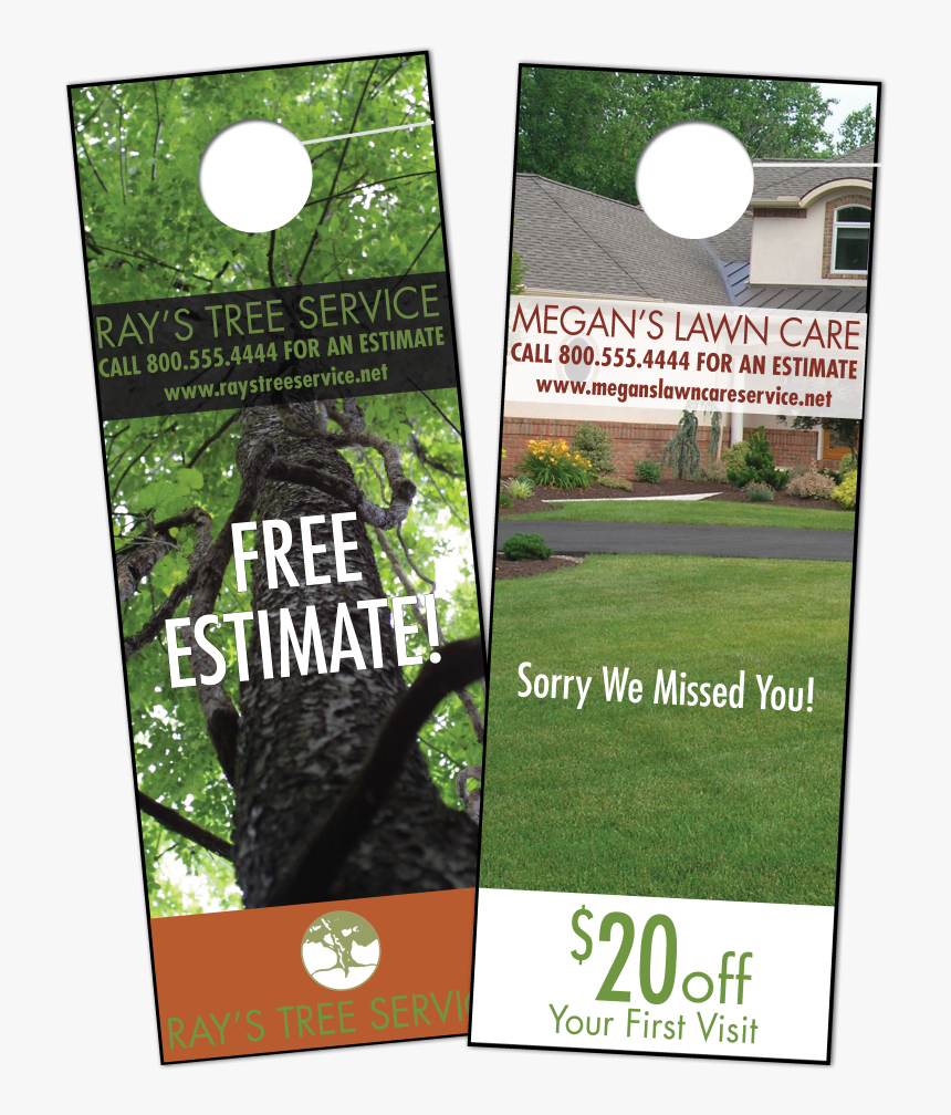 Door Hangers - Door Hangers For Lawn Care Business, HD Png Download, Free Download