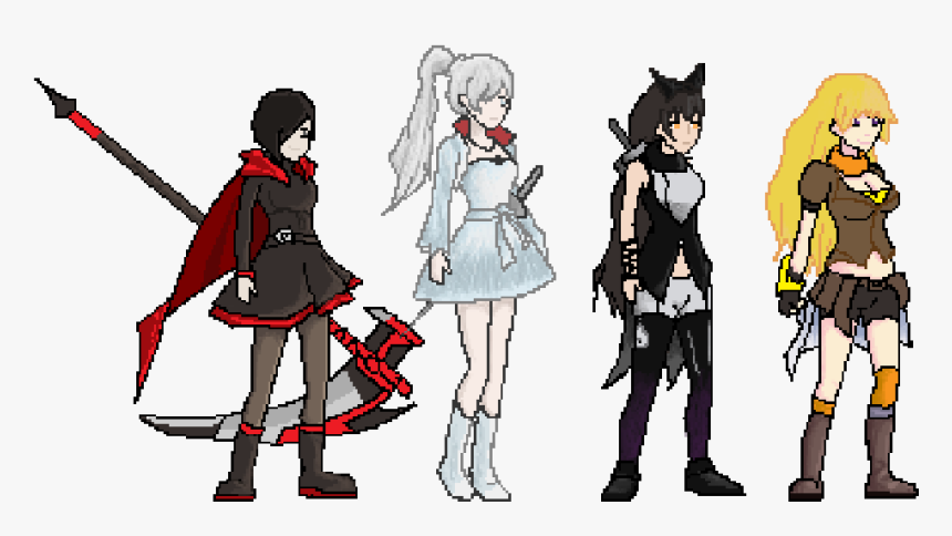 Team Rwby Render, HD Png Download, Free Download