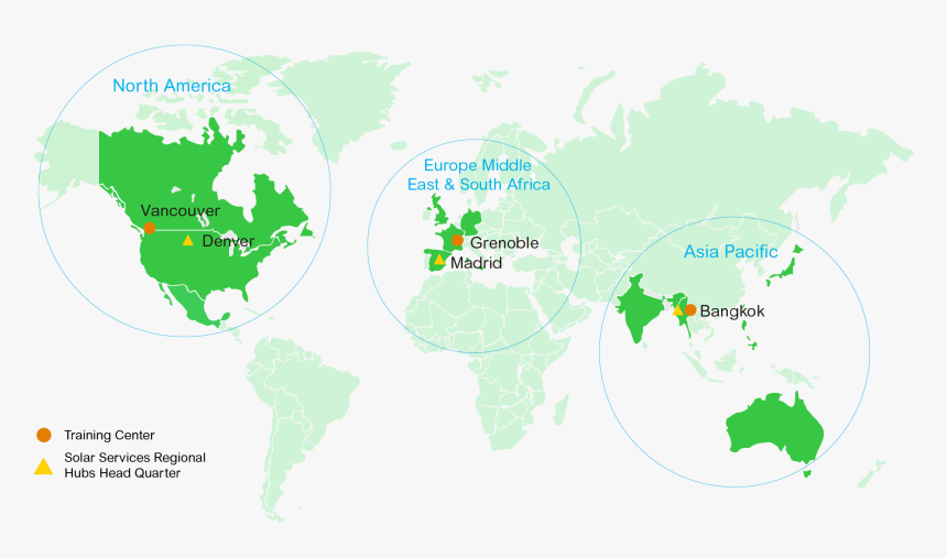 Schneider Electric Solar Services Hubs - Catch Me If You Can Map, HD Png Download, Free Download