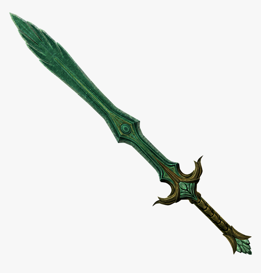 Skyrim Glass Sword Of Sapphire, HD Png Download, Free Download