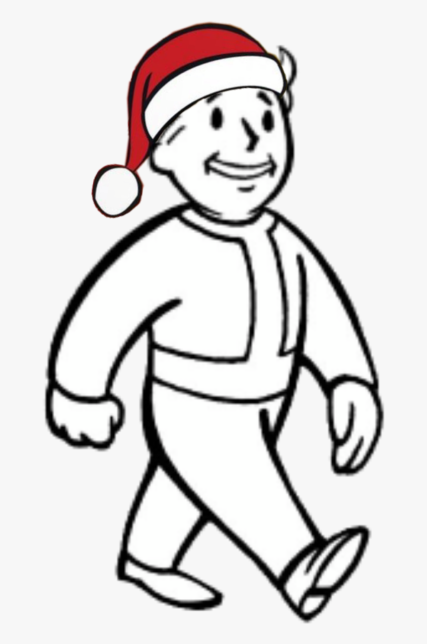 Vault Boy Christmas - Fallout Vault Boy Drawings, HD Png Download, Free Download