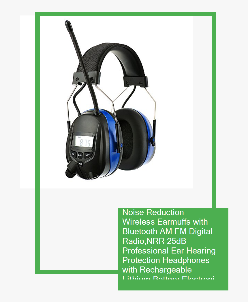 Noise Reduction Wireless Earmuffs With Bluetooth Am - Headphones, HD Png Download, Free Download