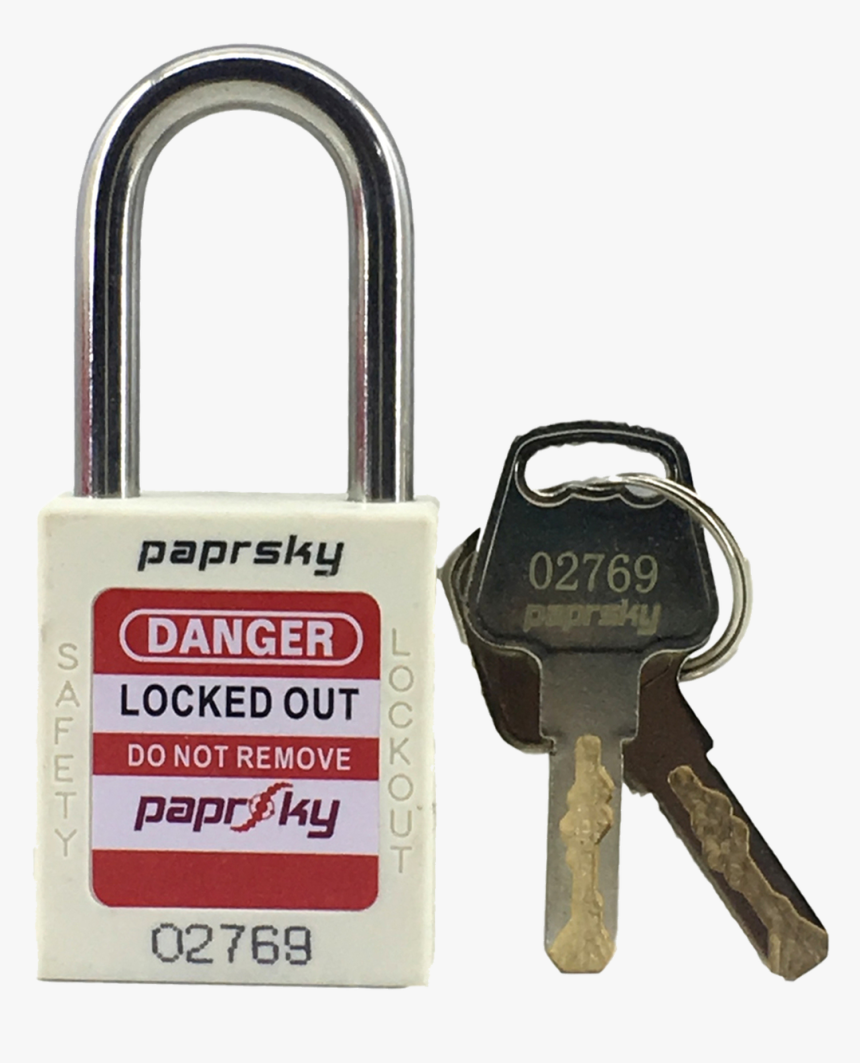 Lockout Padlock White Regular Steel Shackle - Security, HD Png Download, Free Download