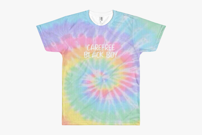 Carefree Black Boy Tie Dye T-shirt - T-shirt, HD Png Download - kindpng