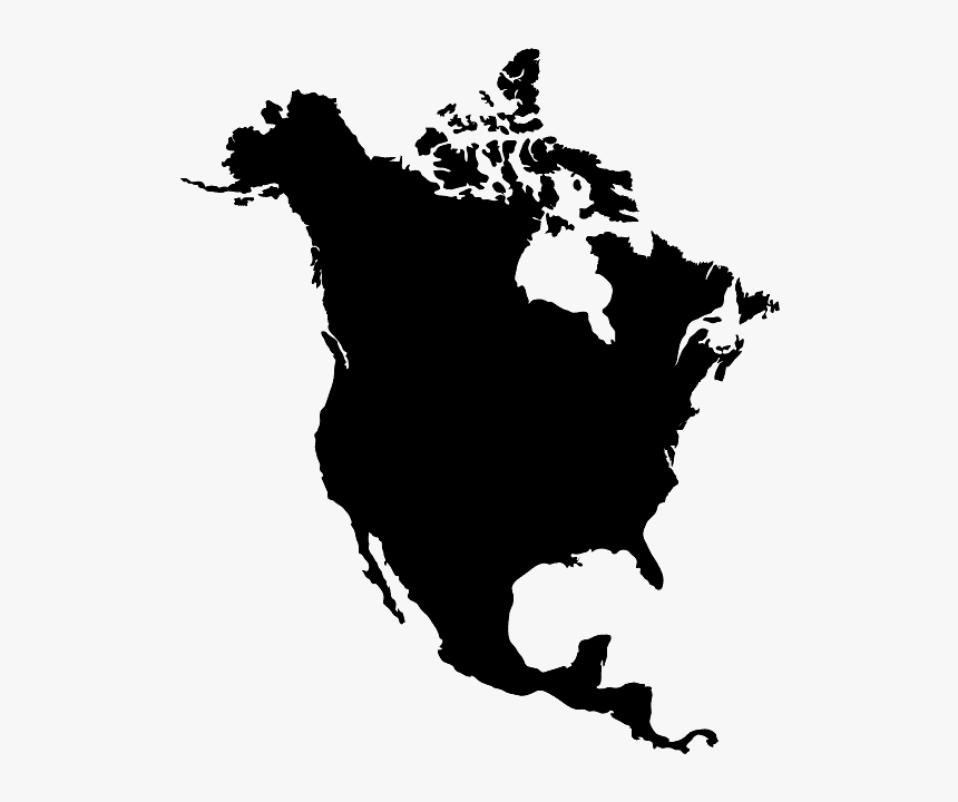 Map Of North America Silhouette, HD Png Download, Free Download