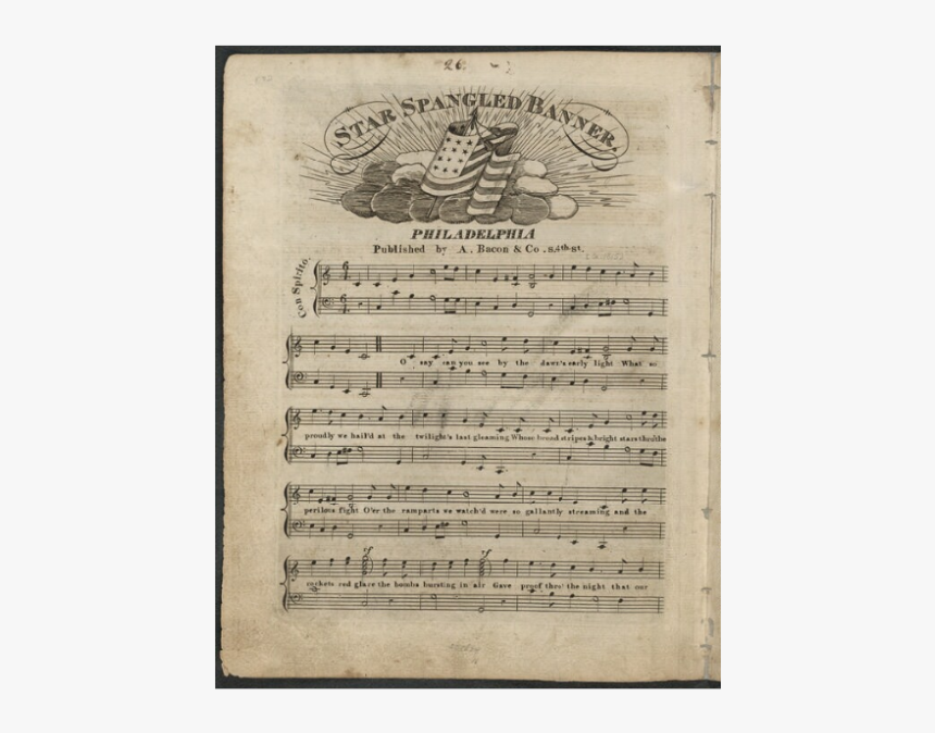 Star-spangled Banner Sheet Music - Vellum, HD Png Download, Free Download