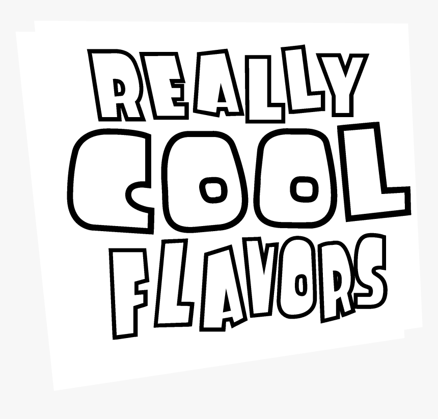 Really Cool Flavors Logo Black And White - Illustration, HD Png Download, Free Download