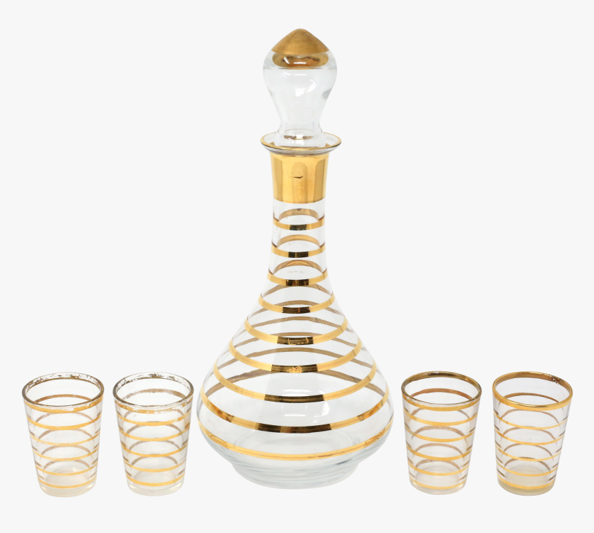 Gold Striped Decanter, HD Png Download, Free Download