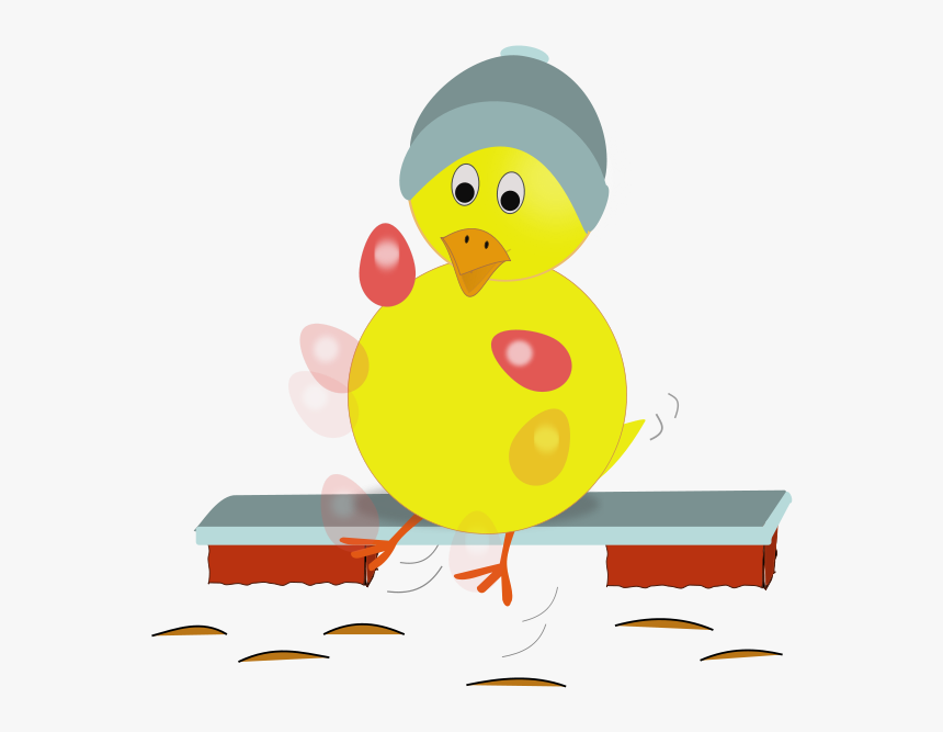 Easter Chick Kicking Eggs Png Images - Kicking Juggling, Transparent Png, Free Download